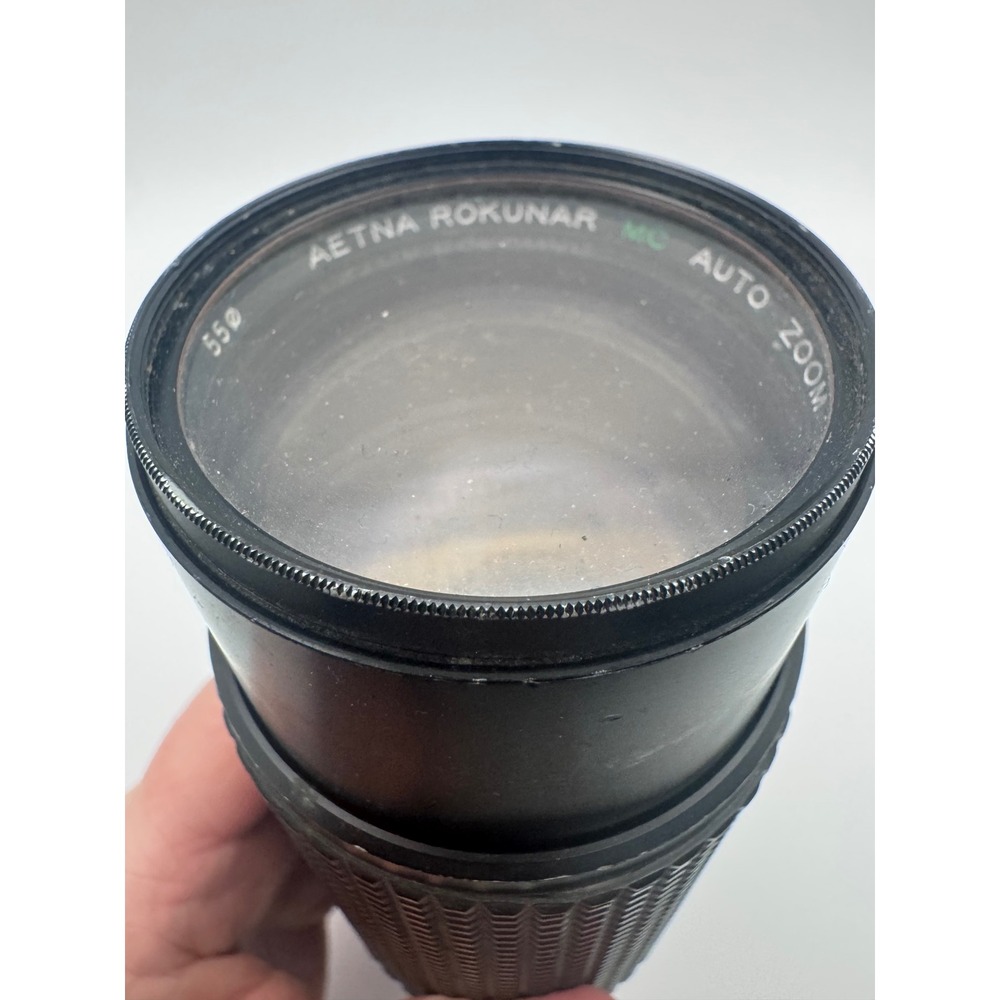 Aetna Rokunar MC Auto Zoom Lens 120-300mm f/5.6 Vintage Telephoto with Pouch